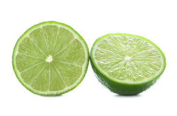Citrus lime fruit isolated on white background