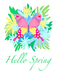 Fototapeta na wymiar Hello Spring card