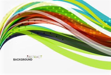 Vector geometric flowing lines abstract background