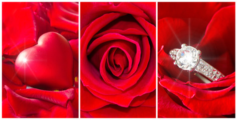 collage di foto per San Valentino