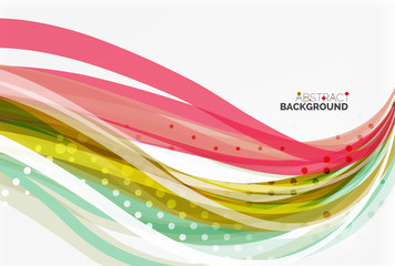 Vector geometric flowing lines abstract background