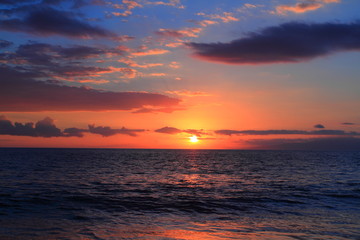 sunset on maui
