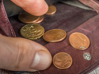 Geldbörse Cent Armut