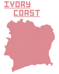 Ivory Coast Africa Dot Map