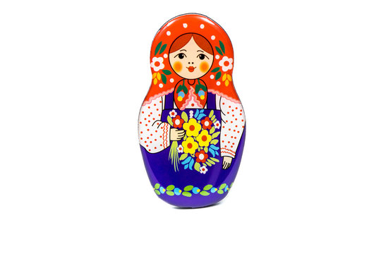 Souvenir fridge magnet - Russian beauty girl in traditional clothes