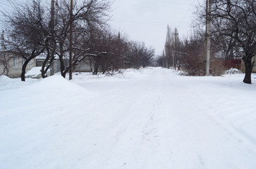 snowy street