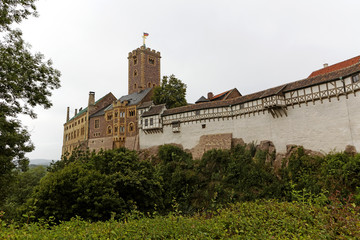 Fototapeta na wymiar Die Wartburg bei Eisenach in Thüringen, Deutschland