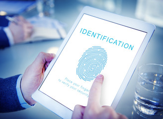 Fingerprint Password Biometrics Technology Concept