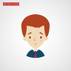 Face of young man. Vector avatar.