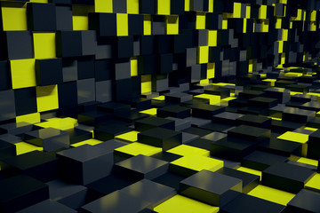 Abstract cube room