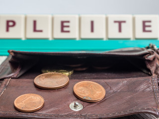 Pleite Geldbörse