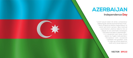 Azerbaijan flag waving vector illustration