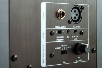 Fototapeta premium control panel active studio monitor.