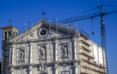 Obraz premium Church, renovation, Italy, Friaul-Julian Venetia, Palmanova