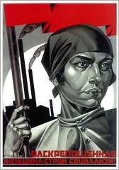 propaganda posters of Lenin and Stalin-era Soviet Union