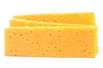 cheese on white background
