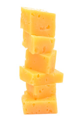 cheese on white background