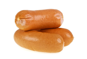 Sausages isolated on a white background
