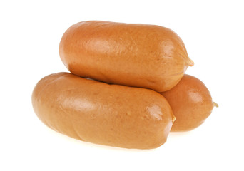 Sausages isolated on a white background