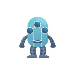 Cute Robot vectoor illustration in cartoon style