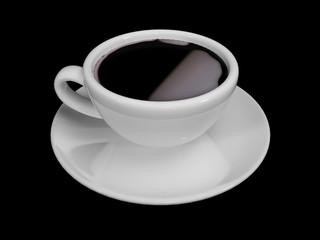 Cup of coffee napkin and spoon