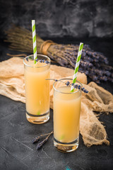 Lavender lemonade with fresh juice