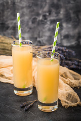 Lavender lemonade with fresh juice