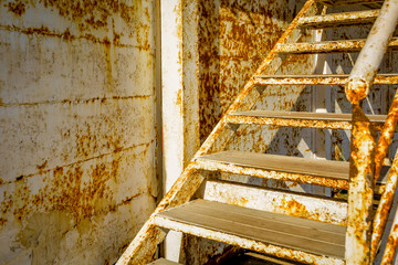 Old rusty stairs