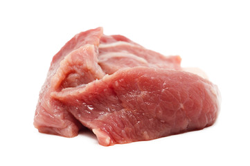 raw meat isolated on white