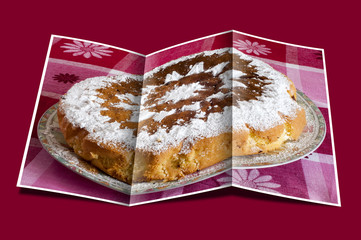 brochure of homemade paradise cake