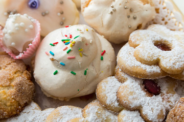 Tray of traditional sardinian pastries