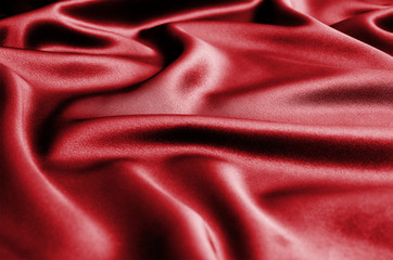 Obraz premium red satin or silk fabric as background