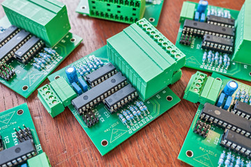 final step in product development; several pcb ready to be connected to raspberry pi and run; 
