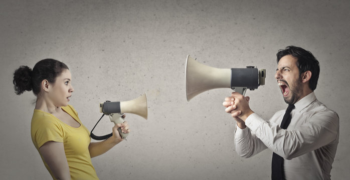 Couple having loud fight