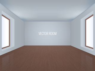 Vector white room.