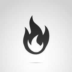 Fire vector icon.