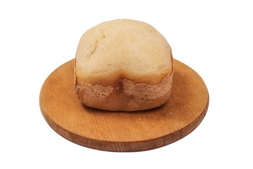 Homemade fresh white bread, cooked in a bread maker.