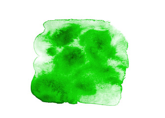 Green abstract background in watercolor