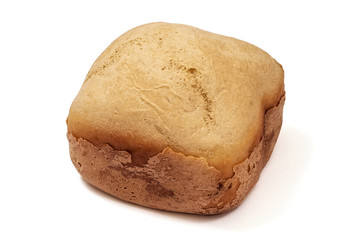 Homemade fresh white bread, cooked in a bread maker.