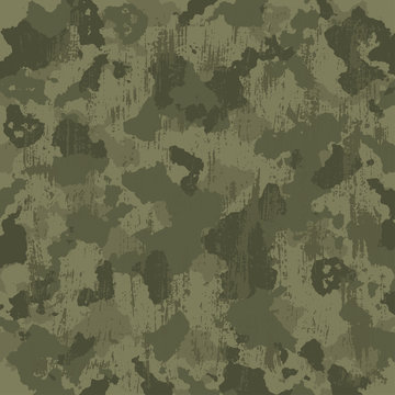 vector military camouflage pattern in green colors