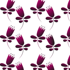 colorful pattern with blooming flowers, vector, illustration,