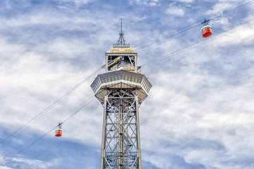 cable car in Barcelona, Spain