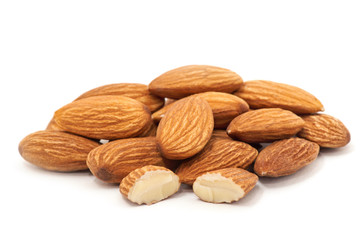 Almond isolated on white
