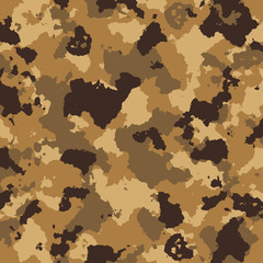vector military camouflage pattern in brown colors