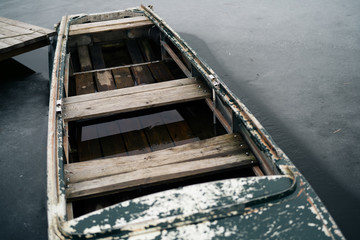 wooden boat at the pier
