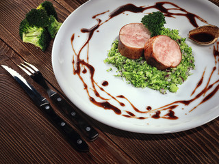 Medallions of pork tenderloin.