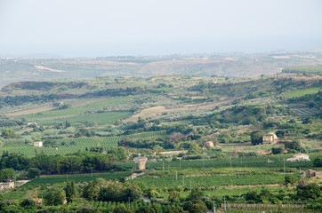Fototapeta na wymiar Landscape in Sicily, Menfi (Ag) 