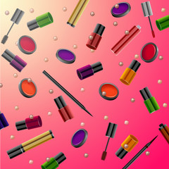 Obraz premium decorative cosmetics make up accessories beauty store