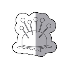 Sewing equipment and tools icon vector illustration graphic design