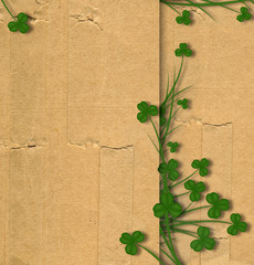 Greeting Card St. Patrick on old paper